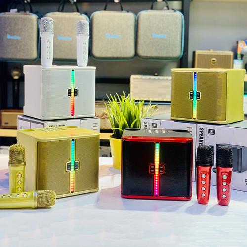 音符随音乐跳动唱歌音响新款上市带变声功能双u段卡拉ok音箱套装